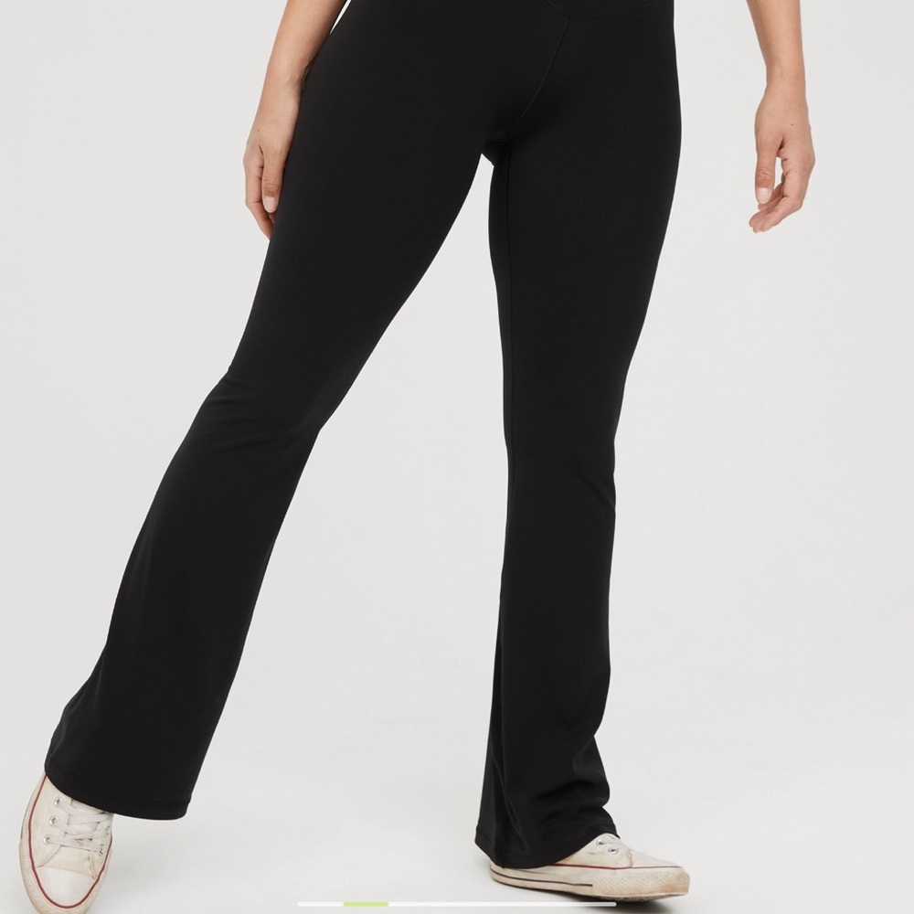 Aerie Black Flared Leggings